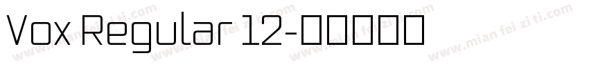 Vox Regular 12字体转换